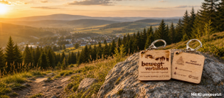 Erzgebirgssparkasse - 5 x 2 Wanderplaketten inklusive Wandersocken für den 123. Deutschen Wandertag in Oberwiesenthal im Erzgebirge  im September 2026