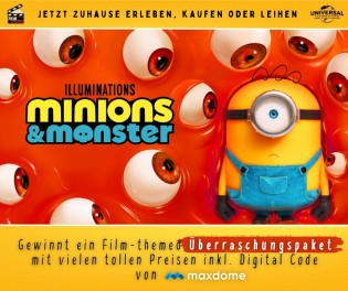 filmspleen - Ein tolles Filmpaket zu MINIONS & MONSTER mit vielen tollen Preisen (u.a. mit interaktiver Minions Puppe mit Sound von Puppetronics) inklusive Digital Code zum Film (Maxdome)