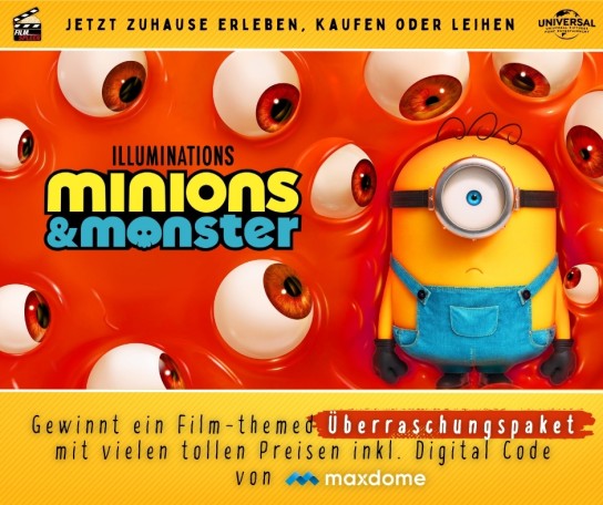 filmspleen - Ein tolles Filmpaket zu MINIONS & MONSTER mit vielen tollen Preisen (u.a. mit interaktiver Minions Puppe mit Sound von Puppetronics) inklusive Digital Code zum Film (Maxdome)