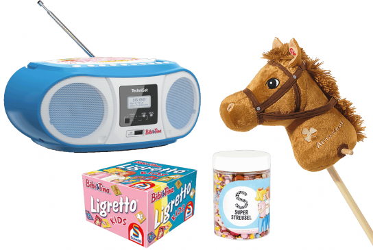 Freche Freunde - 10 x großes Bibi & Tina Fanpaket, 30 x Freche Freunde Snackpaket