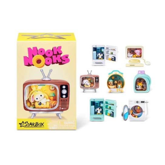 game2gether - 3x Starbox Nook Nooks Blindbox, eine ZURU My Mini Pets Kugel und einen ZURU Fuggler Schlüsselanhänger