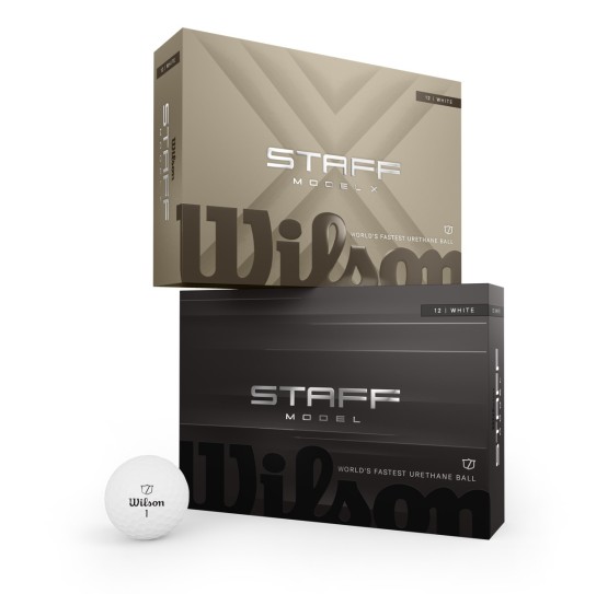 Golf Post - 4 Dutzend preisgekrönte Wilson Staff Model Golfbälle nach Wahl (Staff Model, Staff Model X, Staff Model TRK360 oder Staff Model X TRK360 in Weiß oder Gelb)