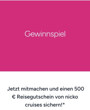 Hanseat Reisen - Einen 500 € Reisegutschein von nicko cruises
