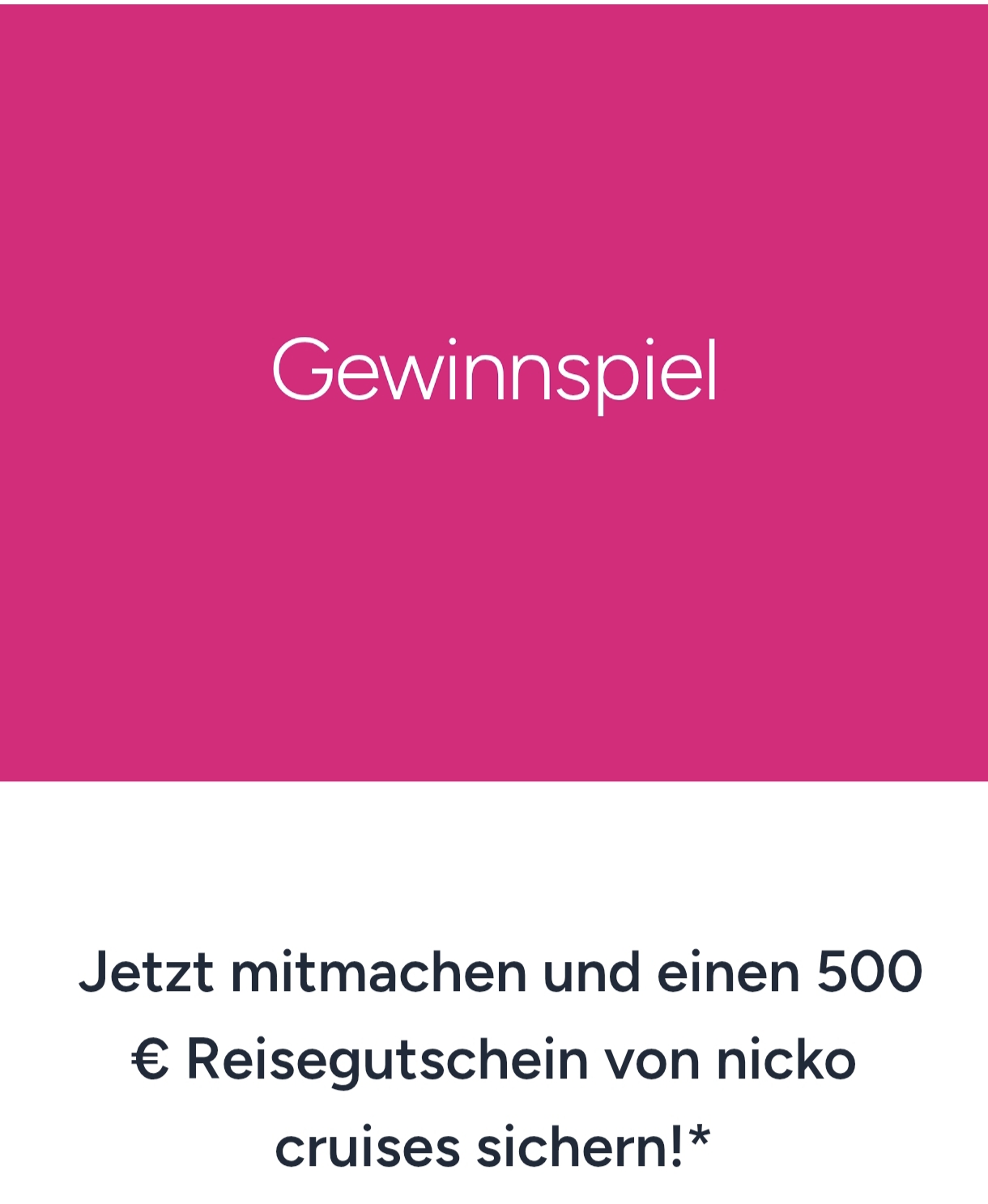 Hanseat Reisen - Einen 500 € Reisegutschein von nicko cruises