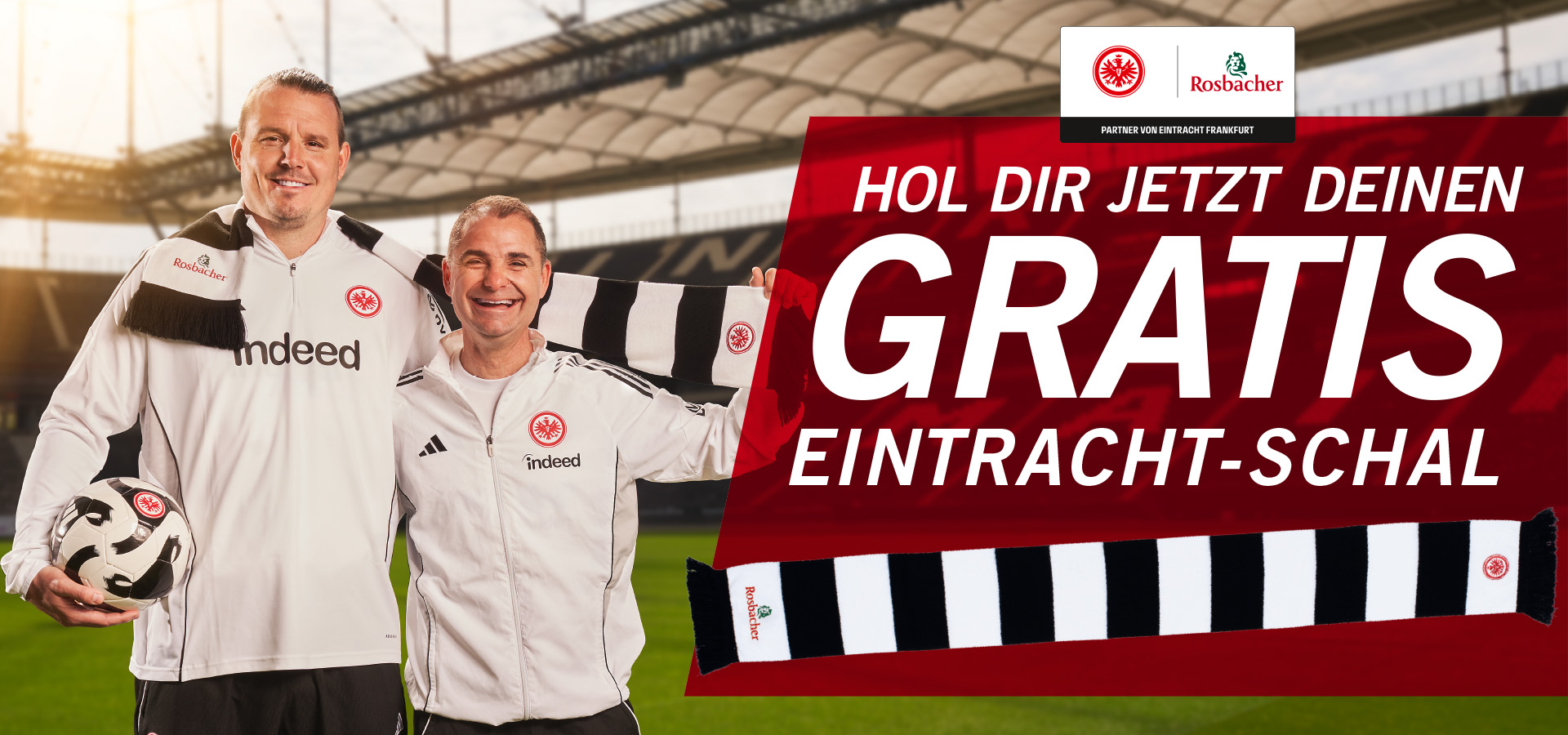 Hassia Mineralquellen - 4 exklusive Eintracht-Stadionerlebnisse (Vip-Tickets Eintracht Frankfurt für 2 Personen, Meet and Greet, Eintracht Frankfurt Trikot, Schals