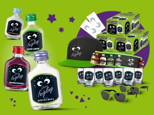 Kleiner Feigling - Das ultimative Kleiner Feigling-Party-Set : Kleiner Feigling in deinen Lieblingssorten, coole Gläser, stylishe Caps, Sonnenbrillen, Gürtel, Sticker und temporäre Tattoos