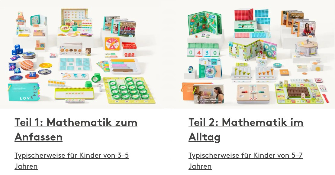 MainKind - 1x „Das Mathefähigkeiten-Set“ - spielerische Lernprogramme für Kinder von LOVEVERY im Wert von 190€ (Teil 1: Mathematik zum Anfassen oder Teil 2: Mathematik im Alltag)