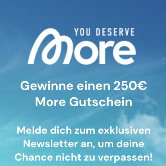 More Nutrition - Einen 250€ More Gutschein für den Onlineshop