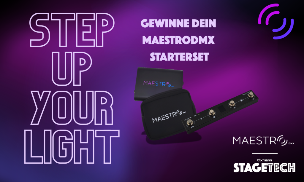 Musikhaus Thomann - Maestro Starterset im Wert von 1.238 € bestehend aus dem LimbicMedia MaestroDMX und dem neuen Maestro FS-1 Footcontroller