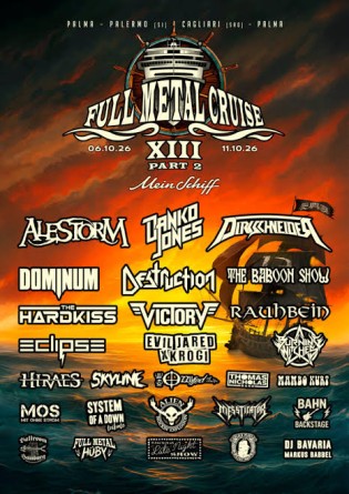 Radio BOB - Festival und Luxusurlaub für 2 Personen: 1 Kabine auf der Mein Schiff 6 Full Metal Cruise XIII - Part 2 zur Metal-Party vom 06. - 11.10.2026 + Verpflegung + Flüge + Acts