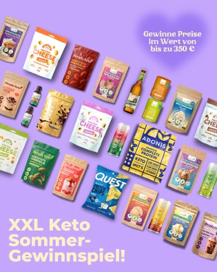 Simply Keto - Ein XXL Simply Keto Sommerpaket im Wert von 200 €, ein Shop-Gutschein im Wert von 100 € und ein Shop-Gutschein im Wert von 50 €