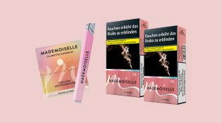 smokersplanet - 5 Preise, bestehend aus 2 Packungen ‚Mademoiselle La Rose‘, einem rosa Feuerzeug und einem Taschenascher