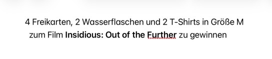 Spielfilm.de - 4 Freikarten, 2 Wasserflaschen und 2 T-Shirts in Größe M zu Insidious: Out of the Further