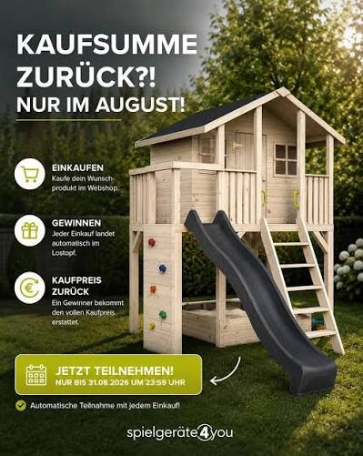 Spielgeräte4you - Rückerstattung deines Einkaufswertes im Onlineshop (PRODUKTKAUF)