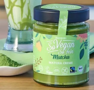 Vegpool - 15 x Matchacreme von Brinkers (veganer Bio-Brotaufstrich)