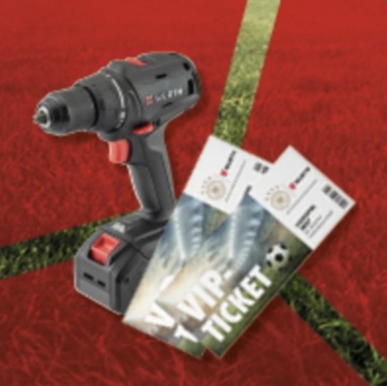 WÜRTH - 2x VIP-Tickets DFB-Spiel + WÜRTH AKKU-BOHRSCHRAUBER, sowie weitere Tickets, Werkzeuge und Gutscheine