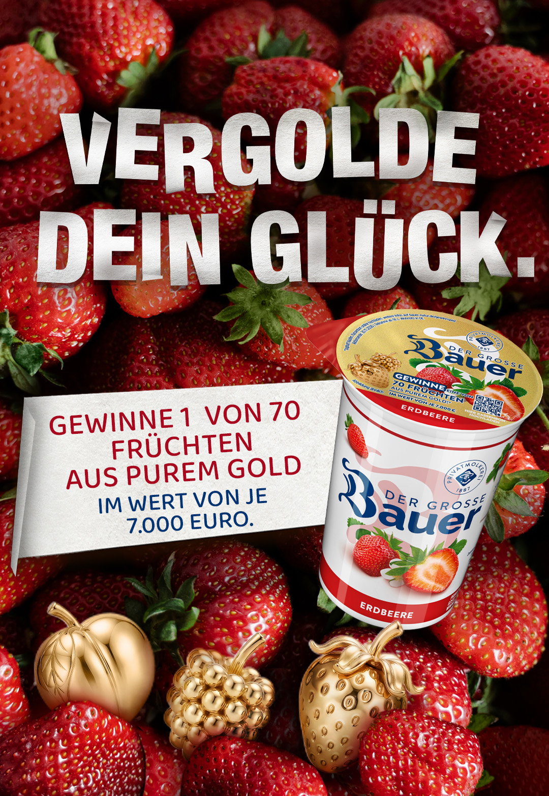Bauer - 70 Früchte aus purem Gold im Wert von je 7.000 €