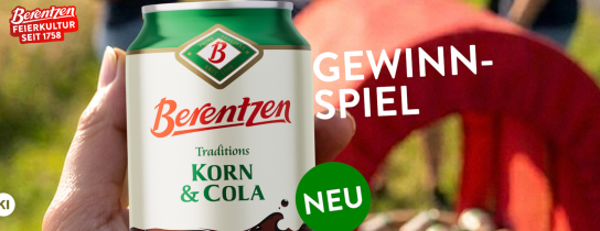 Berentzen - 1x einen BERENTZEN Bollerwagen nebst 24x 0,33l Dose „Berentzen Korn & Cola“ 4x 24x 0,33l Dose „Berentzen Korn & Cola“