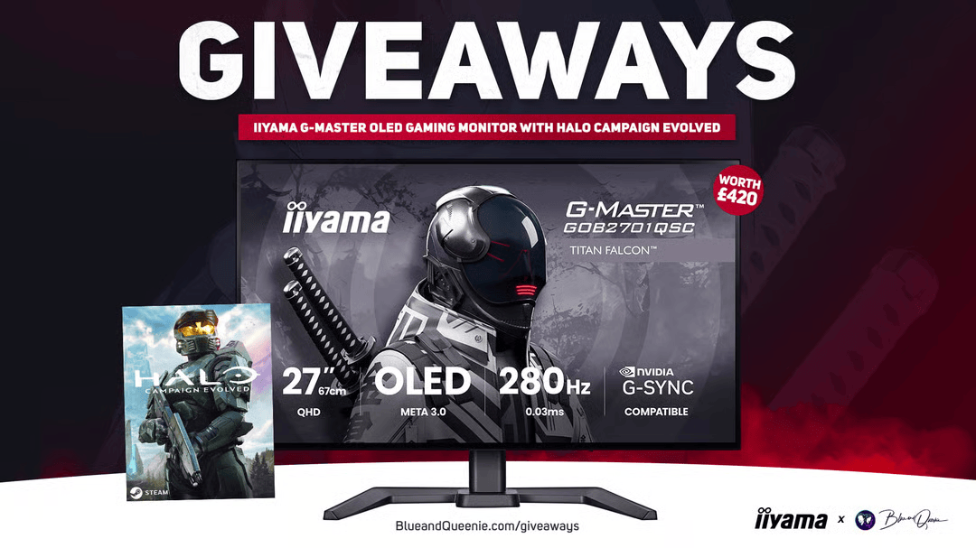 BlueandQueenie - iiyama OLED Gaming Monitor and Halo Campaign Evolved game + 8x Last Pirates Die Together Game