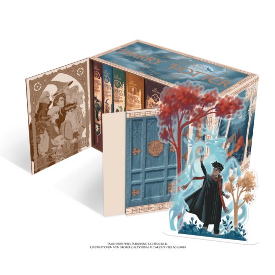 Carlsen Verlag - Ein Harry-Potter-Schuber mit Acryl-Aufsteller im Wert von 199,00 €