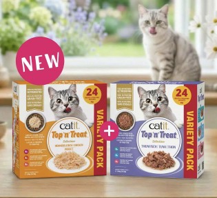 Catit - 1 x Catit Top’n’Treat Multipack Huhn-Selektion + 1 x Catit Top’n’Treat Multipack Thunfisch-Selektion