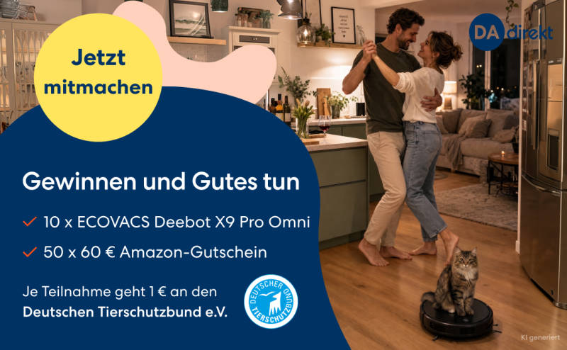DA Direkt: 10 x Saug- & Wischroboter und 50 x 60 € Amazon-Gutscheine zu gewinnen