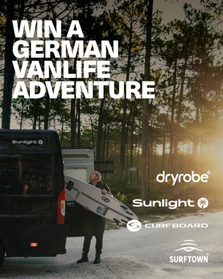 dryrobe - 10 Tage Campervan ab Leutkirch, 2x Dryrobe und Outdoor-Gear im Wert von 900 Euro, 2x Surfen im O2 Surftown in München, 1 x Curfboard