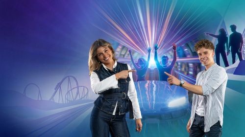Europa-Park - Die neuen Europa-Park Klemmbausteine. Dazu gehören die Sets: Haupteingang, Panoramabahn und Voltron