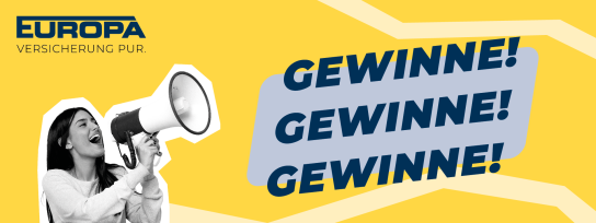 Europa Versicherungen - 6 Wunschgutscheine (jeweils 2 Wunschgutscheine im Wert von je 50,-, 100,- und 150,- Euro