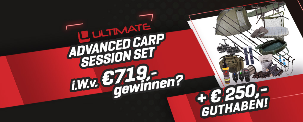 fischdeal.de - Ultimate Advanced Carp Session Set i.W.v. €719,- + €250,- Fischdeal Guthaben