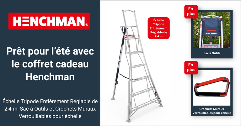 Henchman - 1 x Henchman ATTP All Terrain Teleskop-Plattform - 3 Stufen (Apfelpflück-Plattformleiter* im Wert von 1.299 €)