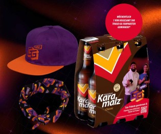 Karamalz - 500 x 1 Toggo-GG-Fanpaket (Karamalz Flaschensixpack, TOGGO GG Cap und TOGGO GG Bandana)