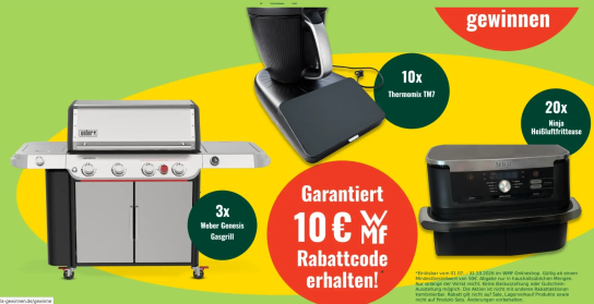 Mazola - 3x Weber Genesis Gasgrill  10x Thermomix TM7  20x Ninja Heißluftfritteuse