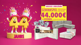 Möbel Boss - Preise im Gesamtwert von über 44.000 € - z.B. Küchen, Sofas, Betten & vieles mehr