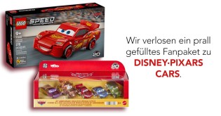 myFanbase - Ein prall gefülltes Fanpaket bestehend aus folgenden Produkten:  Disney·PIXAR Cars Die-Cast 20. Jubiläum Fan-Favoriten 5er-Pack von Mattel, Disney·PIXAR Cars Speed Champions Bauset Lightning McQueen von LEGO®