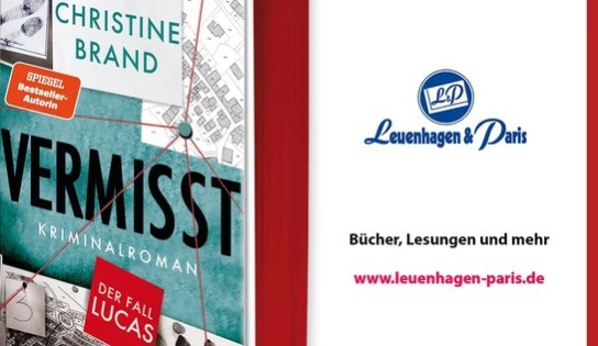 Niedersachsen Aktiv - 5 Bücher „Vermisst“ von Christine Brand (Kriminalroman, erste Band der Cold-Case-Reihe um die Ermittlerin Malou Löwenberg)