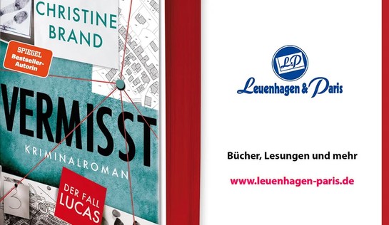 Niedersachsen Aktiv - 5 Bücher „Vermisst“ von Christine Brand (Kriminalroman, erste Band der Cold-Case-Reihe um die Ermittlerin Malou Löwenberg)