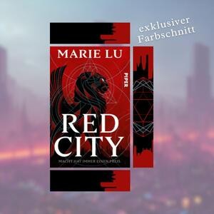 Piper Verlag - 5x je ein Exemplare von „Red City“ mit exklusivem Farbschnitt zusammen mit einem roten Notizbuch (Notizbuch Not White L Light von nuuna)
