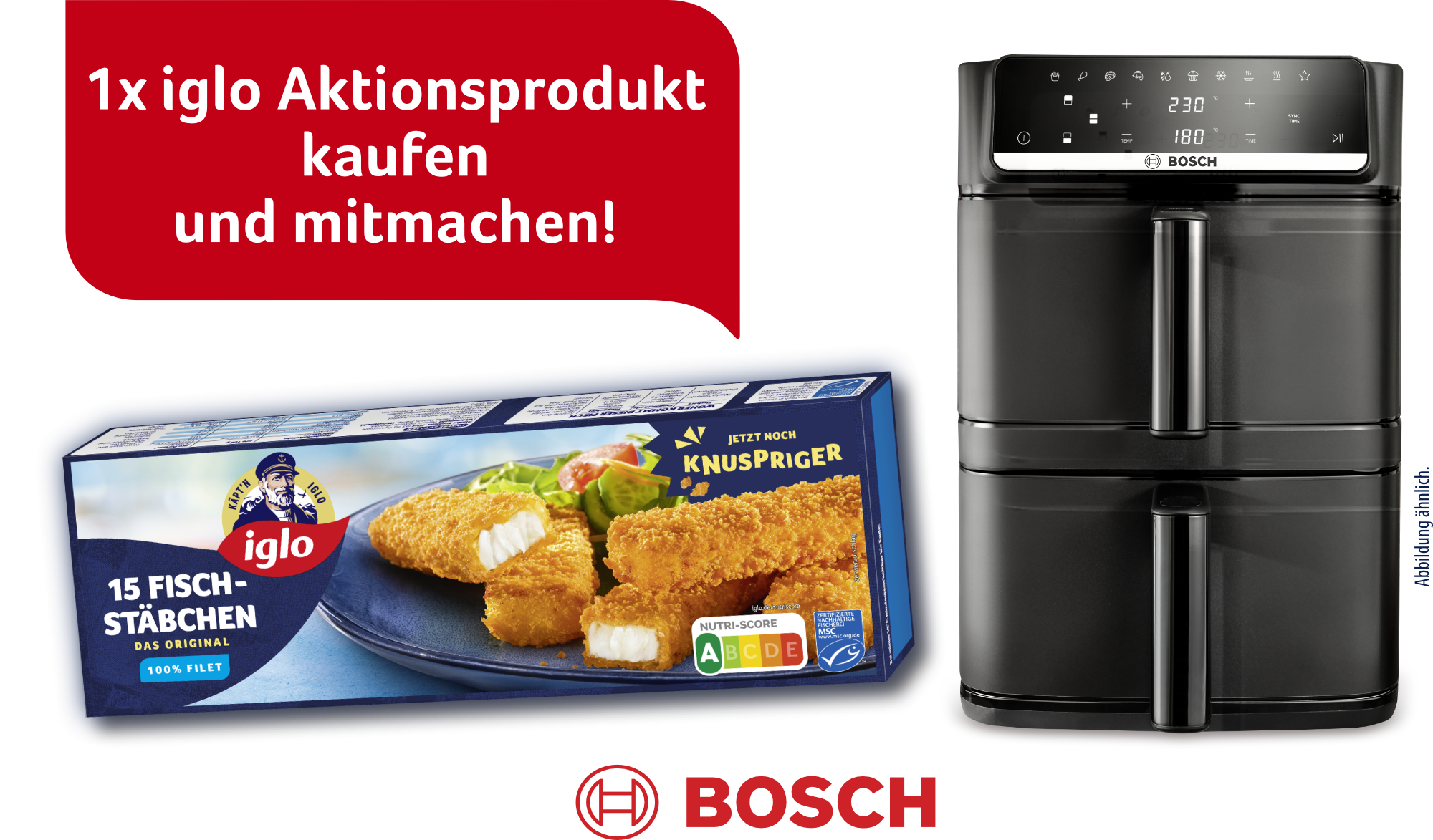 REWE - 37 Heißluftfritteusen der Marke Bosch im Wert von jeweils ca. 269€ (UVP)