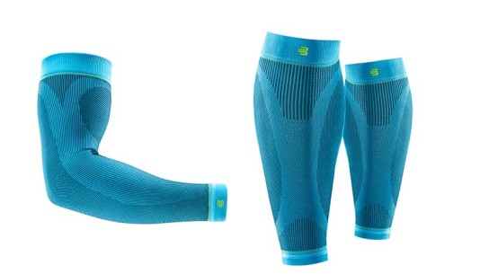 Runnersworld - Sports Compression Sleeves Arm sowie Sports Compression Sleeves Lower Leg von Bauerfeind Sports