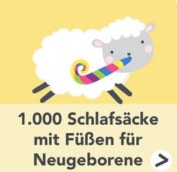 Schlummersack - 1.000 Schlafsäcke mit Füßen für Neugeborene (Größe 50)