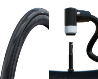 Schwalbe - einen von fünf Schwalbe Set Pro One Aero (1x Front & 1x Rear) und 1x Clik Valve Adapter-Set zum Aufpumpen von Fahrradreifen