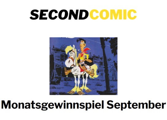 Secondcomic - Monatsgewinnspiel September: Gutschein über 20 € auf das gesamte Sortiment des Secondhand-Comic-Shops