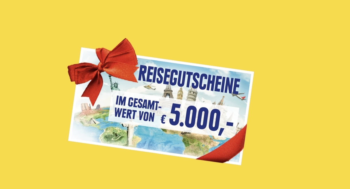 SweeTango - 3x1 Reisegutschein im Wert von 2.500 €, 1.500 € oder 1.000 €