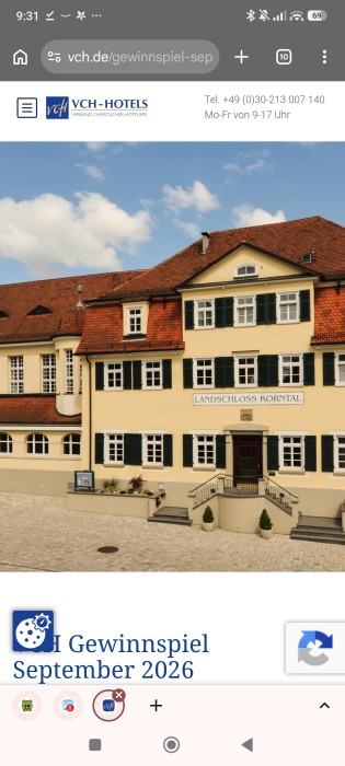 VCH-Hotels - 2 Übernachtungen im Komfortzimmer für 2 Personen im VCH-Hotel Landschloss Korntal