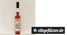 Elbgeflüster: 3x eine Flasche Dresdner Rum mit Ballonblume