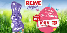 Milka & REWE: täglich ein 100 € Einkaufsgutschein