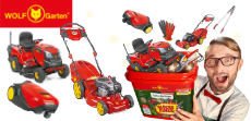 WOLF Garten: 2 x Rasentraktoren, 5 x Mähroboter und viele weitere Gartenwerkzeuge WOLF Garten: 2 x Rasentraktoren, 5 x Mähroboter und viele weitere Gartenwerkzeuge