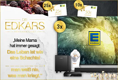 EDEKA: 3 Heimkinopakete und 35 Gutscheine zu gewinnen EDEKA: 3 Heimkinopakete und 35 Gutscheine zu gewinnen