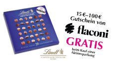 Lindt: jetzt Gutscheine für Flaconi im Wert von bis zu 100 € gewinnen Lindt: jetzt Gutscheine für Flaconi im Wert von bis zu 100 € gewinnen